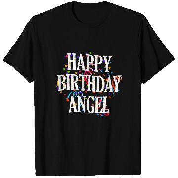 Discover Happy Angel First Name Colorful Bday T Shirts