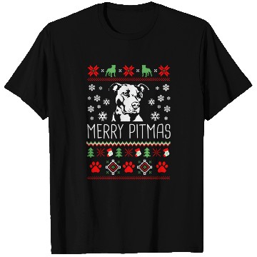 Discover Pitbull Merry Pitmas Ugly T Shirts