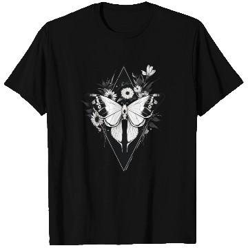 Discover Black and White Gothic Moth T Shirts