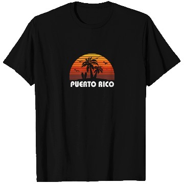 Discover Retro Puerto Rico Sunset Cool Vintage Vacation T Shirts