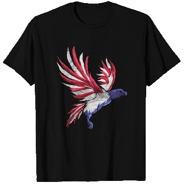 Discover Eagle In Colors Of Us Flag Patriotic Distressed T Shirts