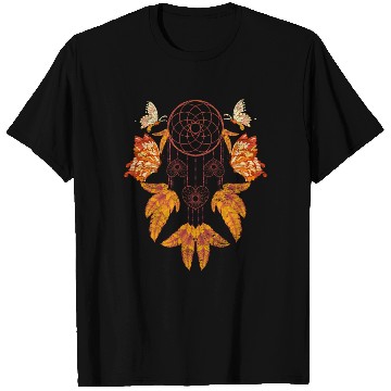Discover Butterfly feathers jewelry gift dream catcher T Shirts