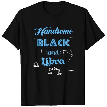 Discover Handsome Black Libra T Shirts