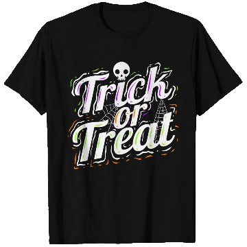 Discover Trick Or Treat Spiderweb Halloween T Shirts