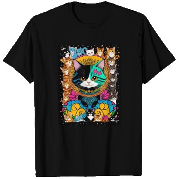 Discover Cat God with Creepy Friends T Shirts