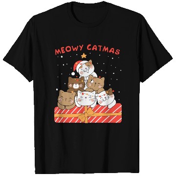 Discover Meowy Catmas Xmas Novelty Cat Lover T Shirts