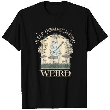 Discover Retro Keep Homeschool Weird Mom Frog Cottagecore T Shirts
