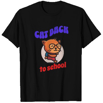 Discover Cat back to school T Shirts