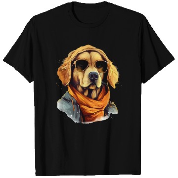Discover Golden Retriever in the Streets | Dog Lovers T Shirts