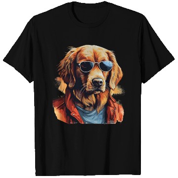 Discover Golden Retriever in the Streets | Dog Lovers T Shirts