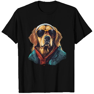 Discover Golden Retriever in the Streets | Dog Lovers T Shirts