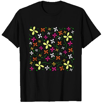 Discover flower meadow colourful blooming blossom tendril T Shirts