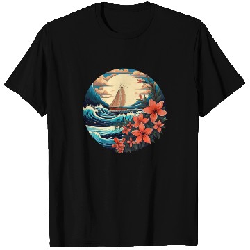 Discover Sailing Ship Sailing Orchids Flowers Sailboat T Shirts