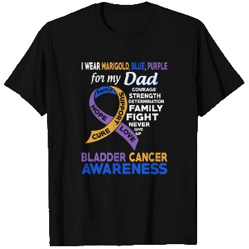 Discover I Wear Marigold Blue Purple For My Dad Bladder T Shirts
