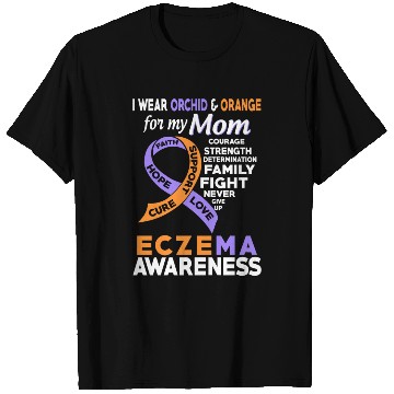 Discover I Wear Orchid Orange For My Mom Eczema Awareness T Shirts