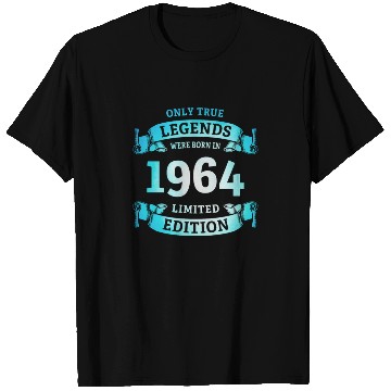 Discover True Legends were born in 1964 60th Birthday Gift T Shirts