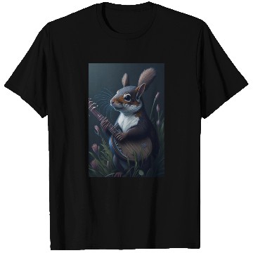 Discover Aesthetic Cottagecore Floral Cute Squirrel Playing T Shirts