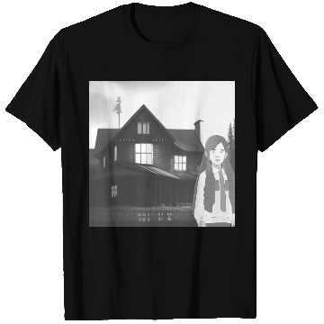 Discover Is a haunted house??? (Black and white version) T Shirts