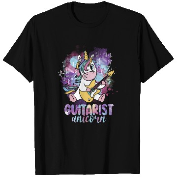 Discover Guitarist Unicorn Music Lover Pony Musician Guitar T Shirts