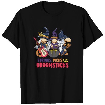 Discover Strings Picks and Broomsticks Witch Halloween T Shirts
