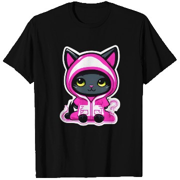 Discover Cute cat in pink pajamas T Shirts