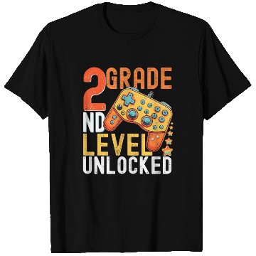 Discover 2nd Grade Level Unlocked Video Game Back to School T Shirts