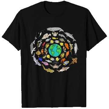 Discover World Oceans Day Sea Life T Shirts