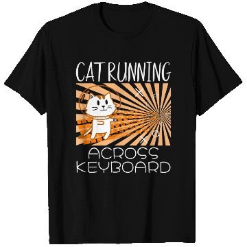 Discover Cat Running Keyboard Across The Space Cat Riding T Shirts