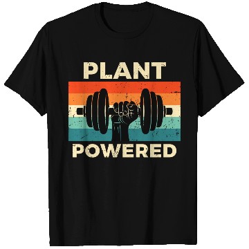 Discover Retro Plant Powered Gym Workout T Shirts