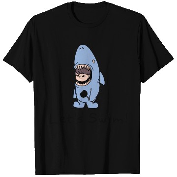 Discover Lets Swim Shark Kid T Shirts