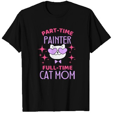 Discover Funny Painter Mom Cat Lover T Shirts