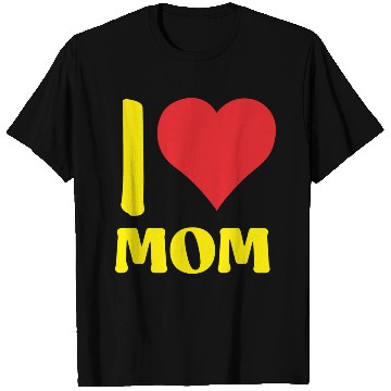 Discover I Love Mom Yellow T Shirts