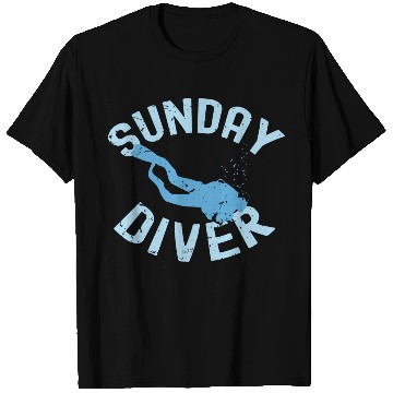 Discover Sunday Diver Funny Oceans Dive T Shirts