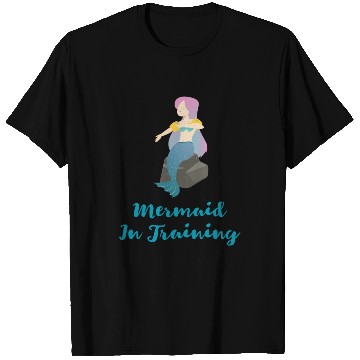 Discover Mermaid in Training Funny Water Wings Swimming T Shirts