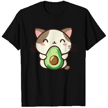 Discover Cat with avocado T Shirts