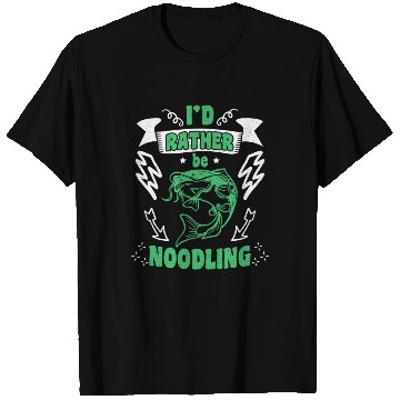 Discover Catfish Angler I'd rather be Noodling Flathead T Shirts