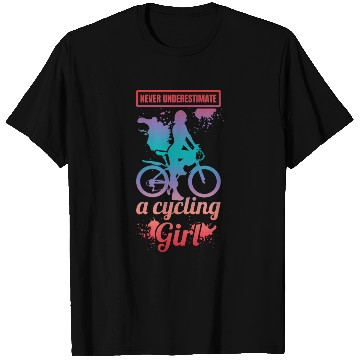 Discover Never Underestimate A Cycling Girl T Shirts