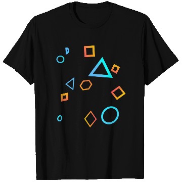 Discover Scattered force fields Geometric shapes T Shirts