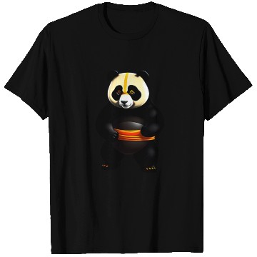 Discover Cartoon panda ninja design T Shirts