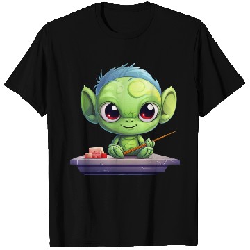 Discover Alien Enjoying Sushi T Shirts
