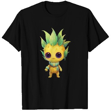 Discover Alien Pineapple Fusion: Punk Hairstyle T Shirts