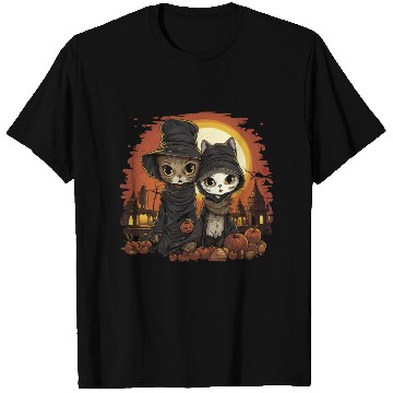 Discover Cute Kittens Trick or Treating - Happy Halloween! T Shirts