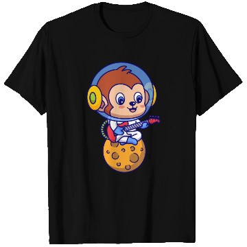 Discover Monkey Astronaut Playing Guitar T Shirts