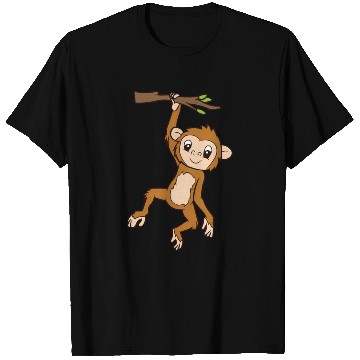 Discover Monkey Hanging On Branch Ape Monkey T Shirts