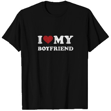 Discover Distressed I Love My Boyfriend T Shirts Funny I