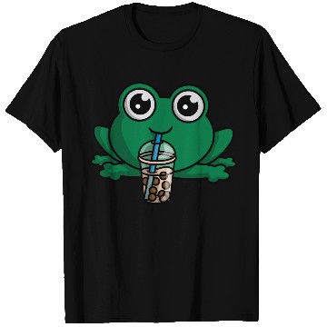 Discover Bubble Boba Tea Drink Frog Cute Anime Kawaii Toad T Shirts