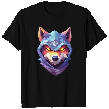 Discover Hooded Alpha Wolf Ninja: Leader of the Night T Shirts