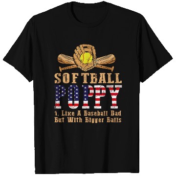 Discover Softball Poppy Like A Baseball Dad Us Flag Fathers T Shirts