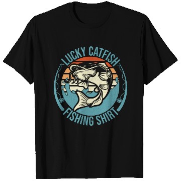 Discover Lucky Catfish Fishing T Shirts