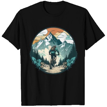Discover Biker in the mountains T Shirts